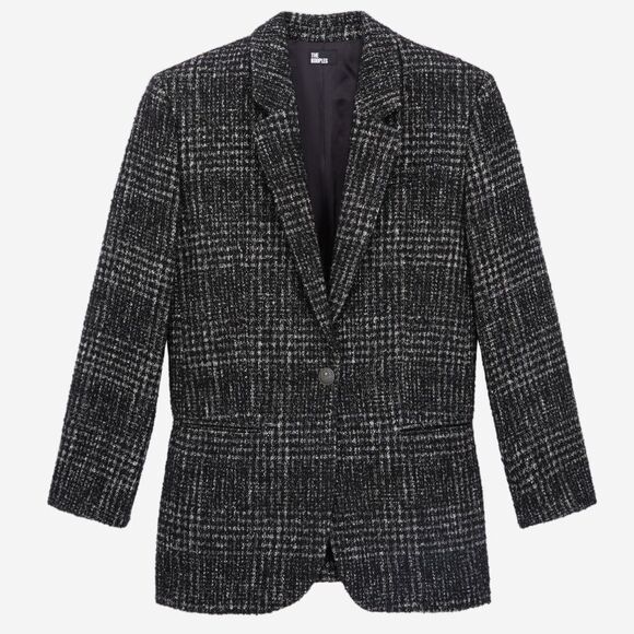 $595 The Kooples Black and white tweed blazer NWT - Picture 8 of 12